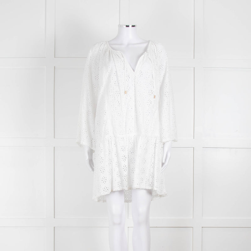 Melissa Odabash White Broderie Anglaise Tunic Dress