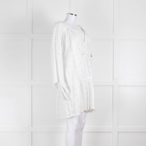 Melissa Odabash White Broderie Anglaise Tunic Dress