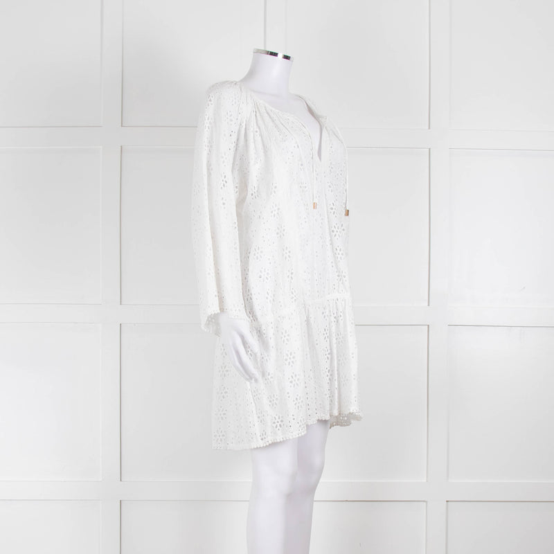Melissa Odabash White Broderie Anglaise Tunic Dress