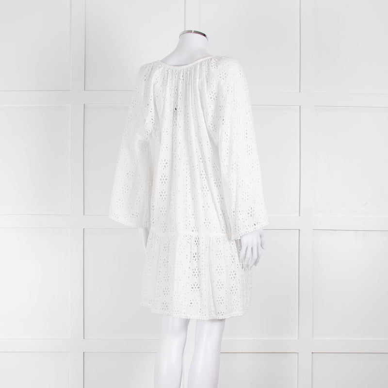 Melissa Odabash White Broderie Anglaise Tunic Dress