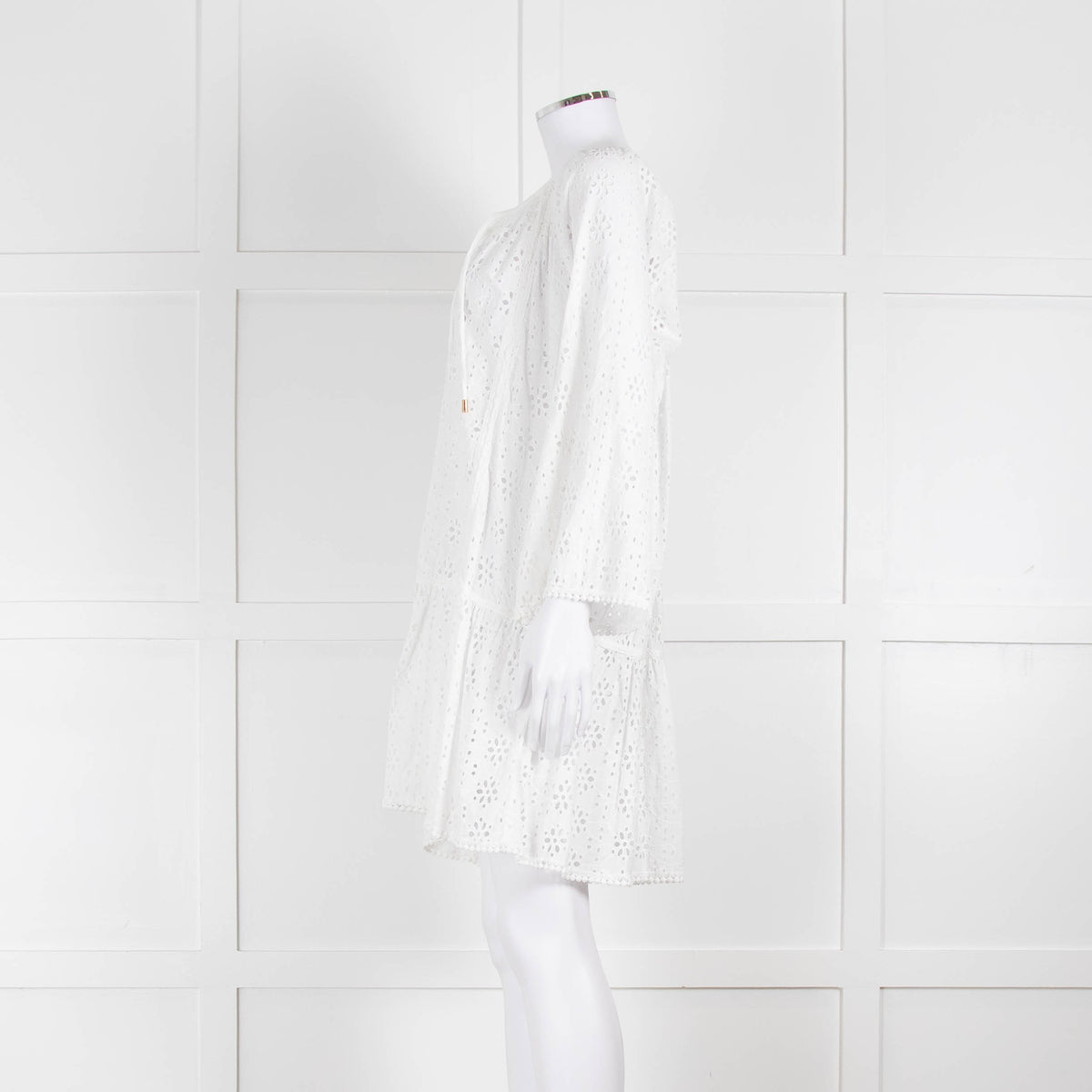 Melissa Odabash White Broderie Anglaise Tunic Dress