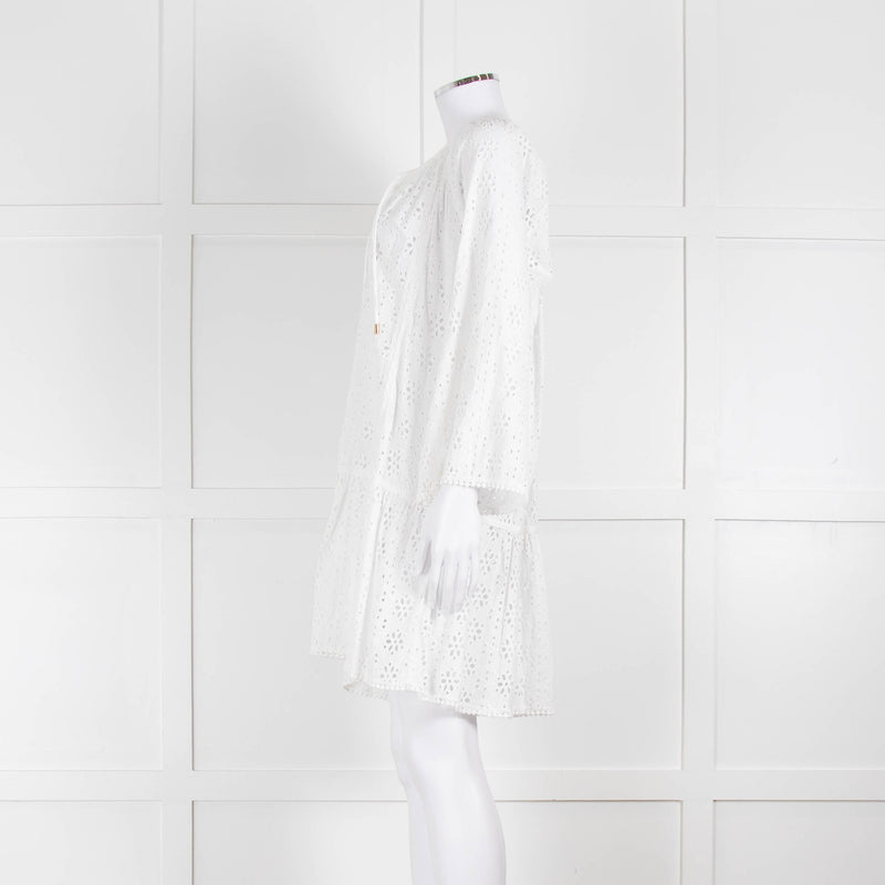 Melissa Odabash White Broderie Anglaise Tunic Dress