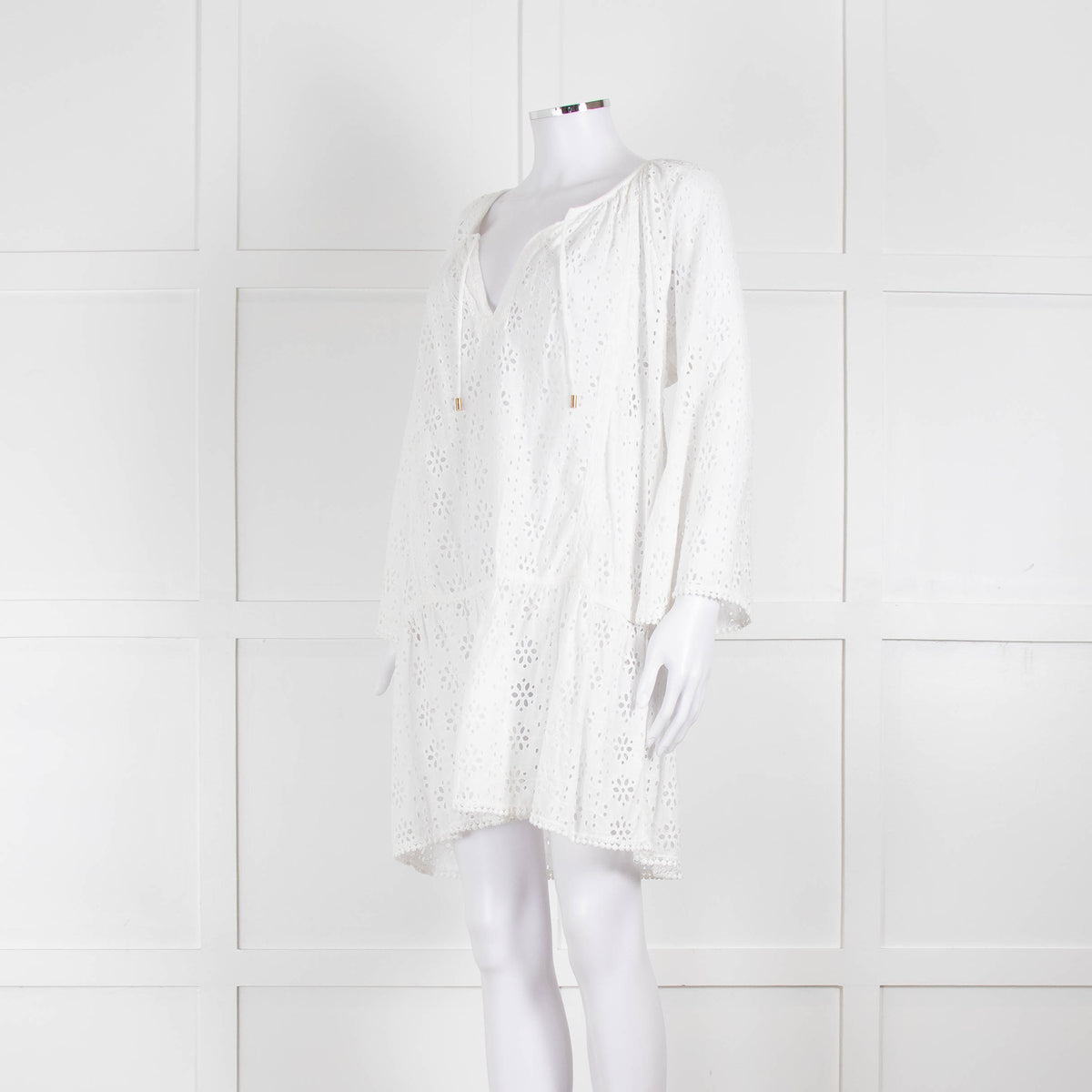 Melissa Odabash White Broderie Anglaise Tunic Dress