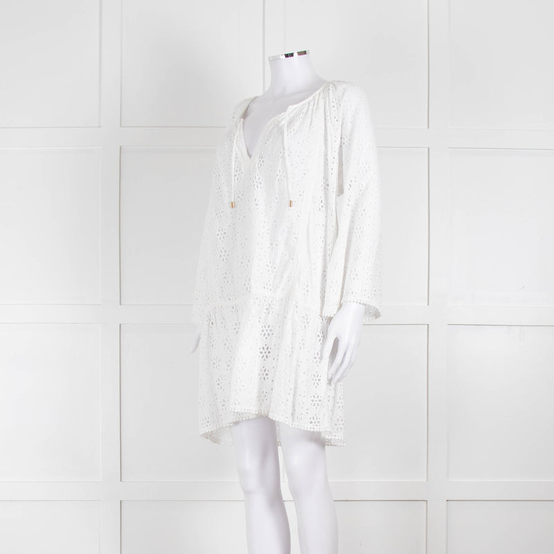 Melissa Odabash White Broderie Anglaise Tunic Dress