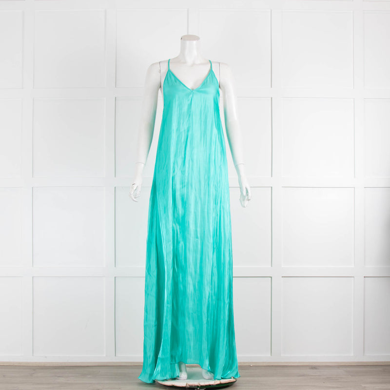 JUCCA Turquoise Green Shimmer Strappy Dress