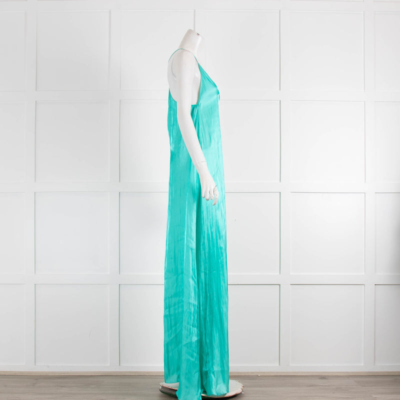 JUCCA Turquoise Green Shimmer Strappy Dress