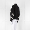 Chanel Black Cream Wool & Cashmere Blend Zip Up Cardigan
