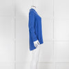 Joseph Blue Silk Long Sleeve V-Neck Blouse