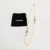 Chanel Cream Faux Pearl & Resin CC bead Necklace
