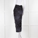 Jacquemus Black Velvet Le Jupe Pareo Croissant Skirt