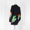 Raey Navy Red Yellow Print Wool Sweater