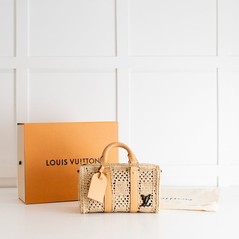 Louis Vuitton Raffia Keepall 25 Bandouliere