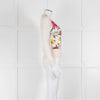 Dolce & Gabbana Cream Red Floral Front Cardigan