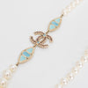 Chanel Cream Faux Pearl & Resin CC bead Necklace