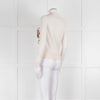 Dolce & Gabbana Cream Red Floral Front Cardigan
