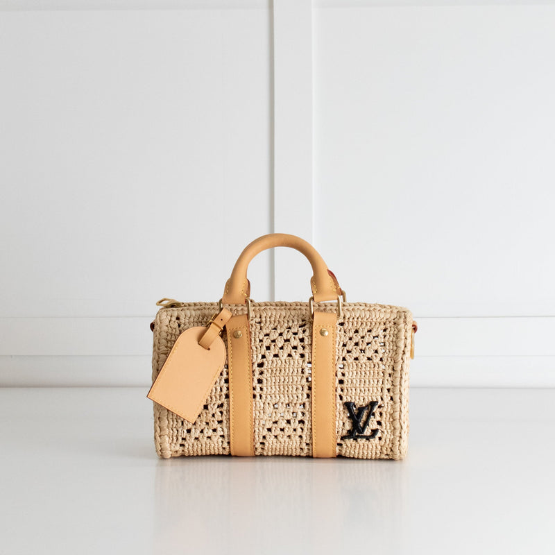 Louis Vuitton Raffia Keepall 25 Bandouliere