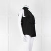 Givenchy Black Silk Frill Trim Sleeveless Top