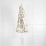 Anaak Cream And Khaki Oversized Cheesecloth Dress