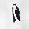 Givenchy Black Silk Frill Trim Sleeveless Top