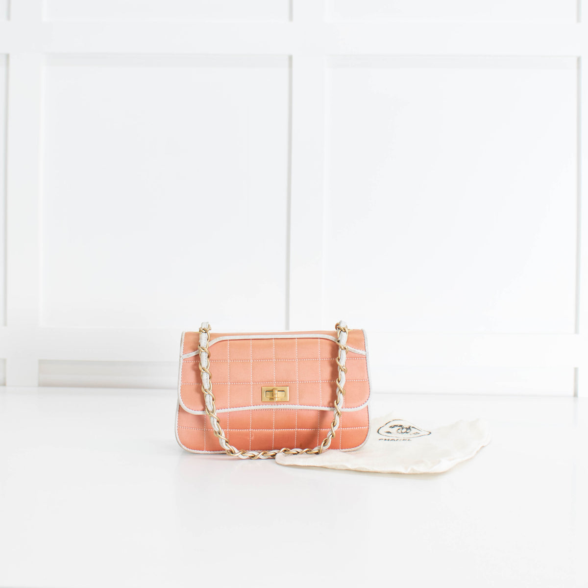 Chanel Pink Satin Reissue Shoulder Bag