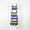 Missoni Metallic Green Blue Halterneck Sun Dress