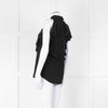 Givenchy Black Silk Frill Trim Sleeveless Top