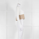 Balenciaga Cream Beige Cropped Long Sleeve Top