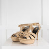 Saint Laurent Beige Tribute 75 Heeled Sandal