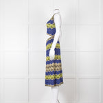 Missoni Metallic Green Blue Halterneck Sun Dress