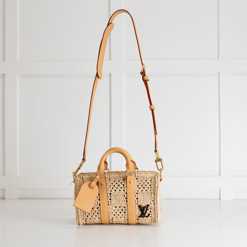 Louis Vuitton Raffia Keepall 25 Bandouliere