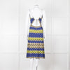 Missoni Metallic Green Blue Halterneck Sun Dress