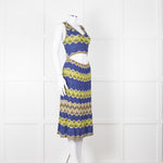 Missoni Metallic Green Blue Halterneck Sun Dress