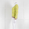 Jumper 1234 Beige Neon Green Striped Cashmere Sweater