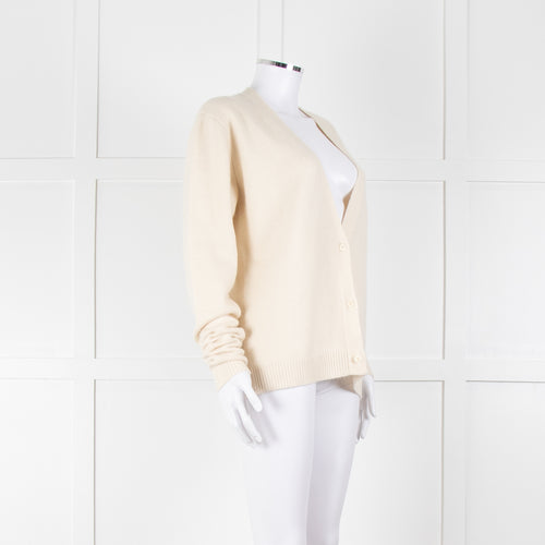 Raey Cream Cashmere Cardigan