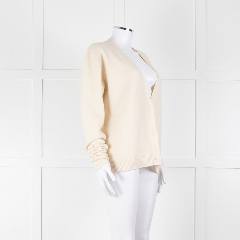 Raey Cream Cashmere Cardigan