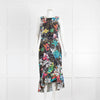 Peter Pilotto Black Multi Colour Floral Sleeveless Midi Dress