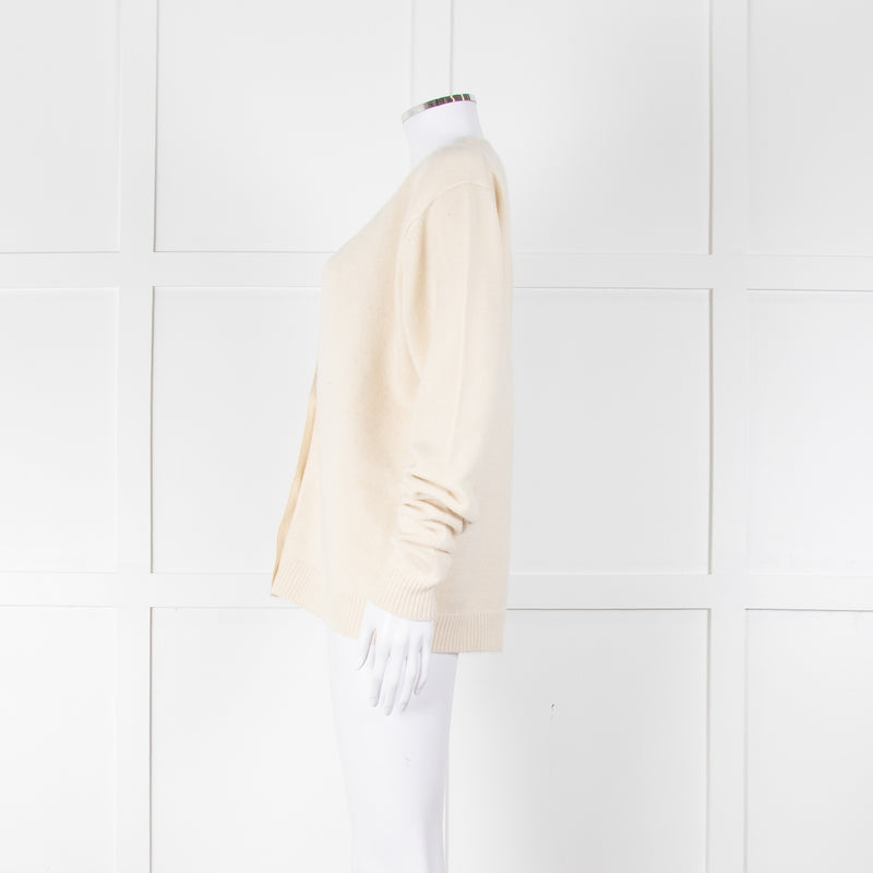Raey Cream Cashmere Cardigan