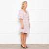 Ganni Lilac Check Trapeze Mini Dress