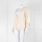 Raey Cream Cashmere Cardigan