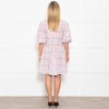 Ganni Lilac Check Trapeze Mini Dress