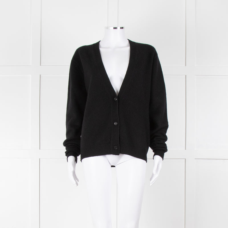 Raey Black Cashmere Cardigan