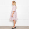 Ganni Lilac Check Trapeze Mini Dress