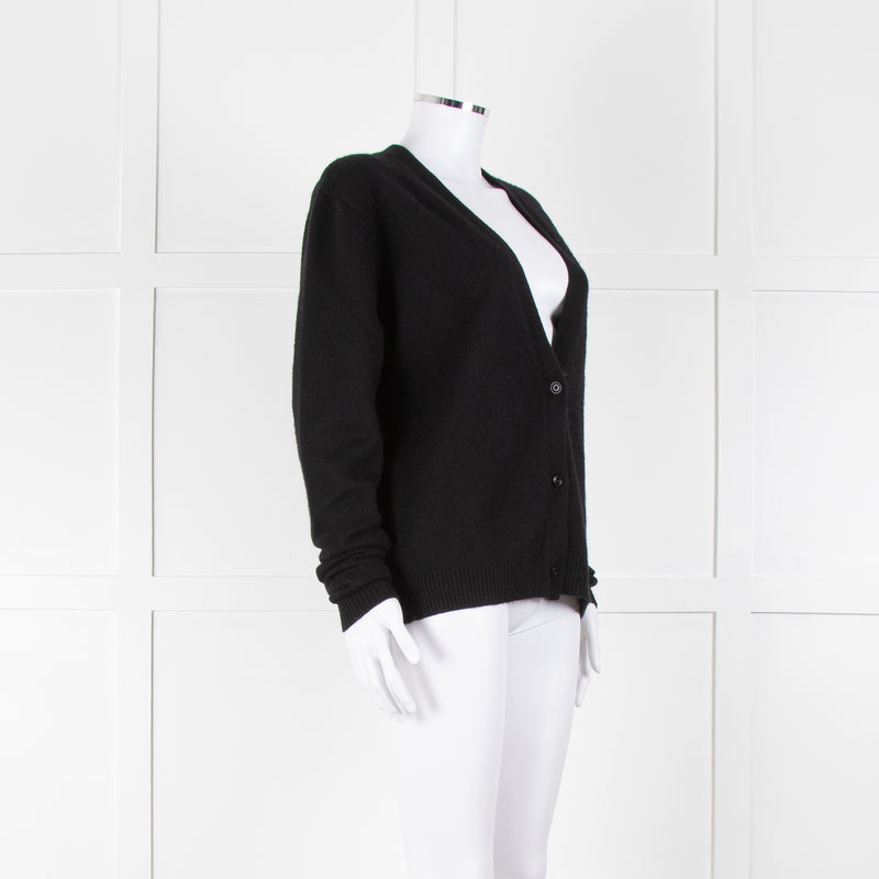 Raey Black Cashmere Cardigan