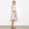 Ganni Lilac Check Trapeze Mini Dress