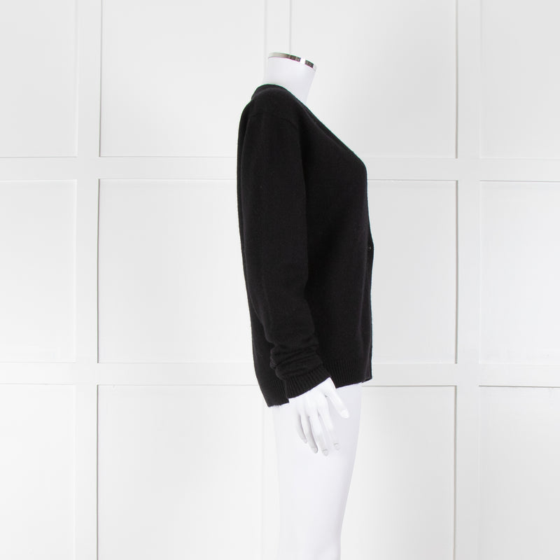 Raey Black Cashmere Cardigan