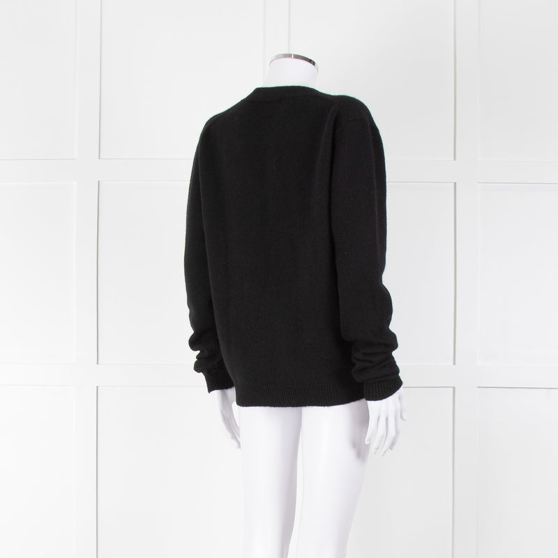 Raey Black Cashmere Cardigan