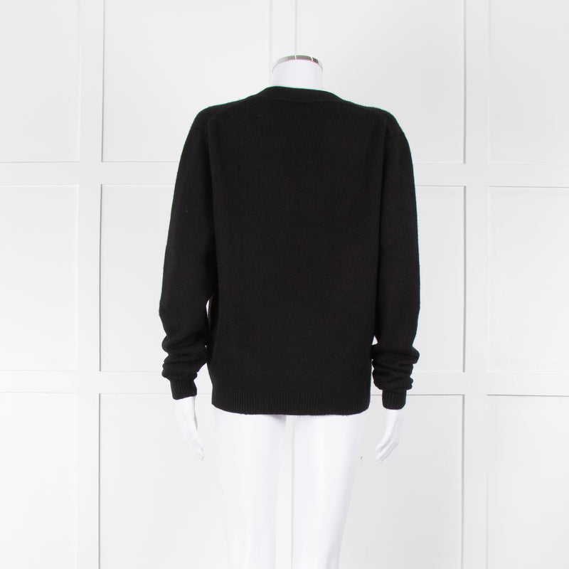 Raey Black Cashmere Cardigan