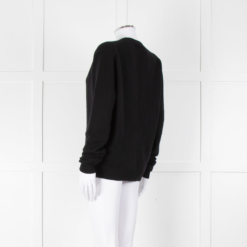 Raey Black Cashmere Cardigan