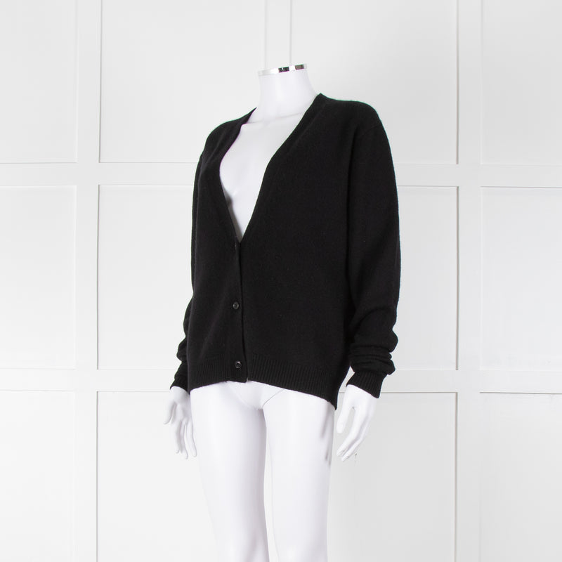 Raey Black Cashmere Cardigan