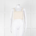 Raey Cream Cropped Cashmere Vest